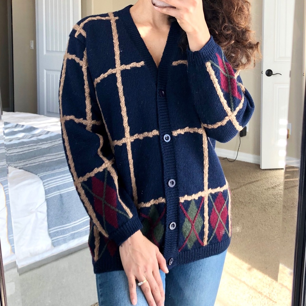 Vintage PENDLETON Wool Textured Cardigan Sweater